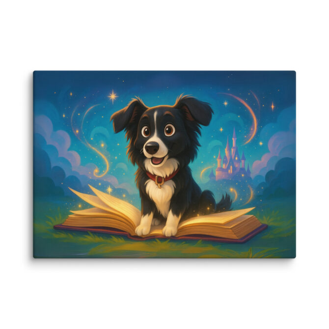 Disney Storybook Scene | Custom Disney-Style Pet Canvas Print - Image 2