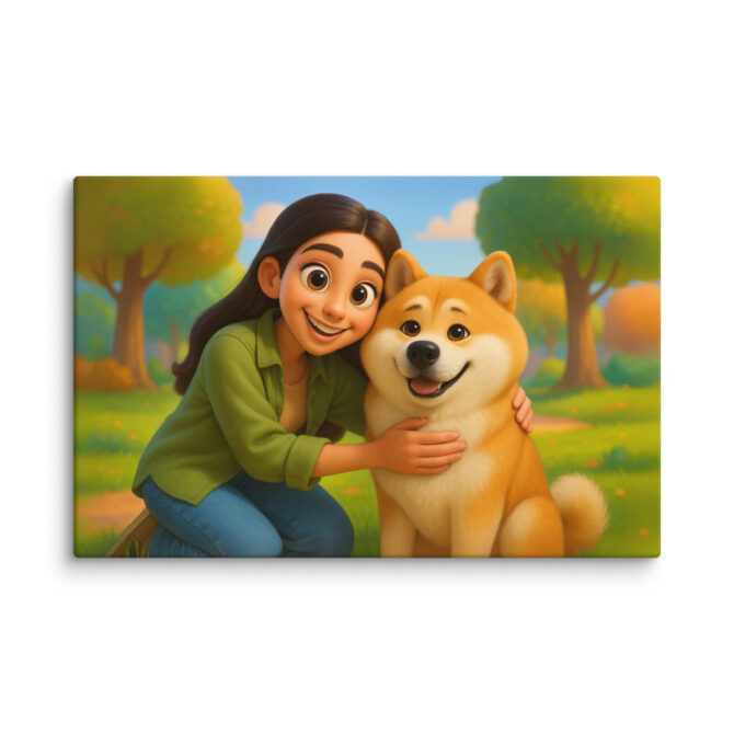 Pixar Style Pet Canvas – Best Friends Forever Custom Portrait - Image 3