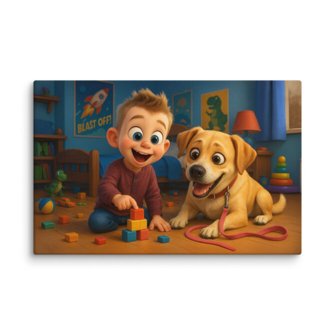 Pixar Playtime Custom Pet Canvas | Pixar-Style Wall Art - Image 3