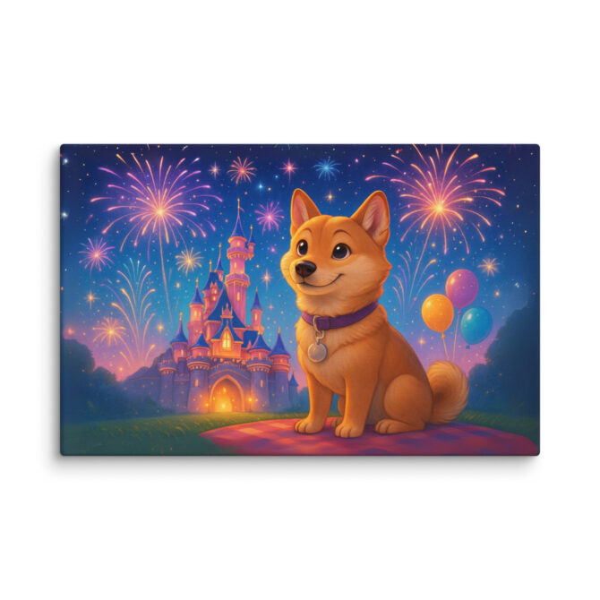 Disney Fireworks Night | Custom Disney-Style Pet Canvas Print - Image 3