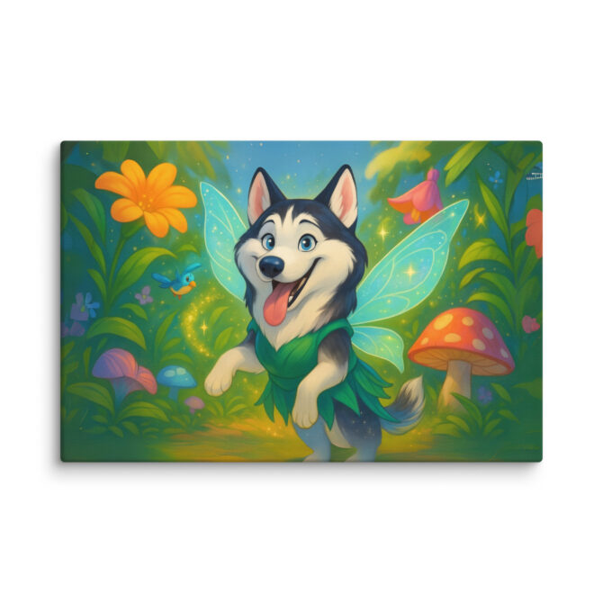 Pixie Hollow Adventure | Custom Disney-Style Pet Canvas Print - Image 4