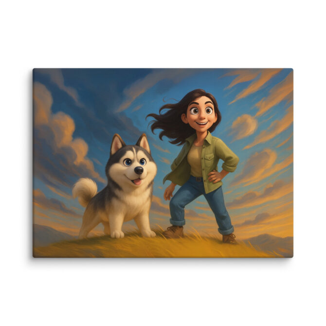 Pixar-Style Pet Canvas – Adventure Buddies Custom Wall Art - Image 5
