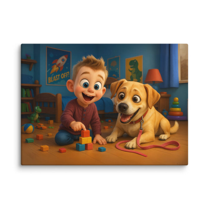 Pixar Playtime Custom Pet Canvas | Pixar-Style Wall Art - Image 5
