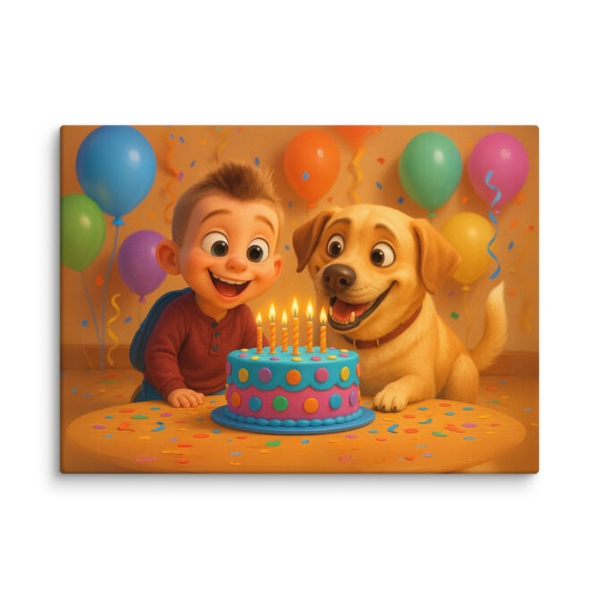 Pixar Birthday Celebration Pet Canvas | Custom Pixar-Style Art - Image 5